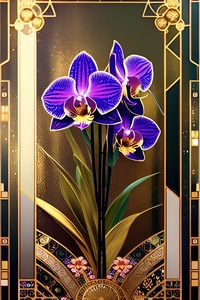 Golden Purple Flower