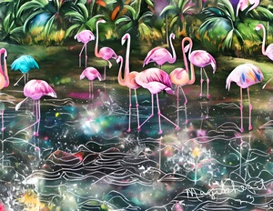 Animal Kingdom Flamingo Gathering