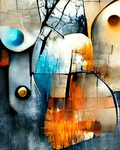 The Spirit Stones Cubism Collage