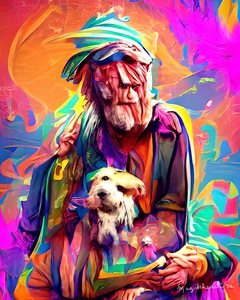 Older Man With His Best Friend