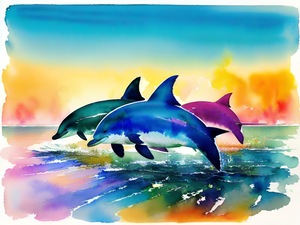 Tie Dye Dolphins