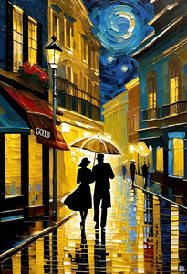 Shopping In The Rain In Downtown Naples