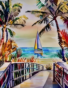 Naples Beach 4th Avenue South Entryway 