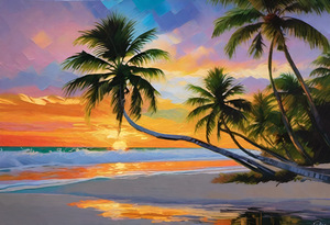 Tilted Palm Sunset