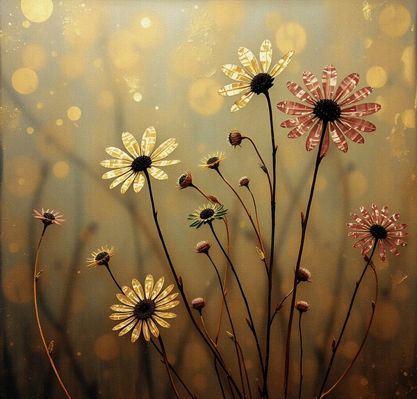 Wildflowers Delight on Gold 2024 09 02 12 45 59 Print