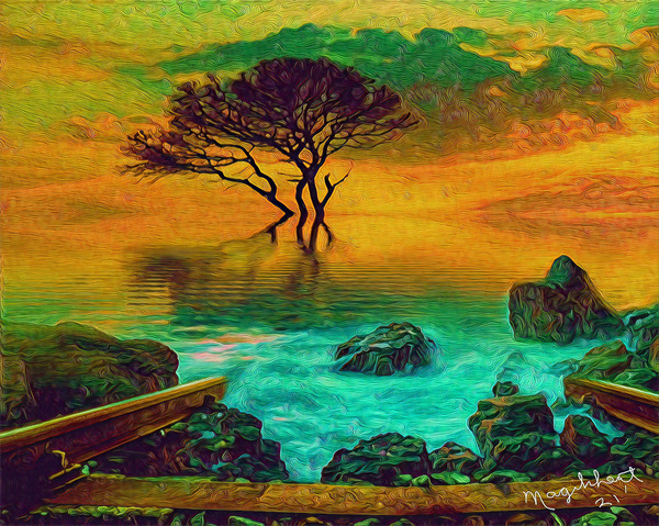 Flowing Waters Tree Print