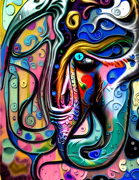 Abstract Elephant Art Print