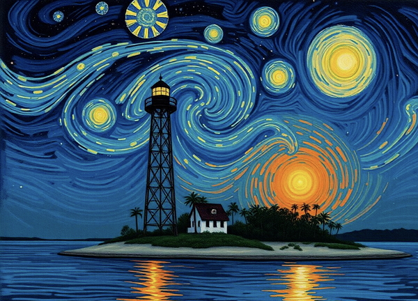 Sanibel Lighthouse Starry Night Oct 29 2025 at 2 22 14 PM Print