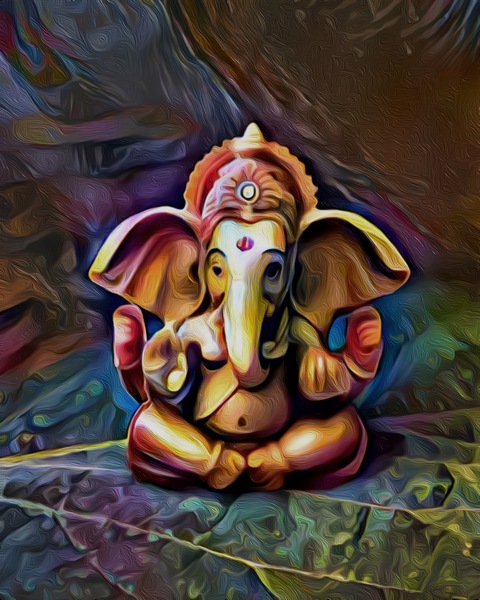 Spiritual Chakra Elephant  Print