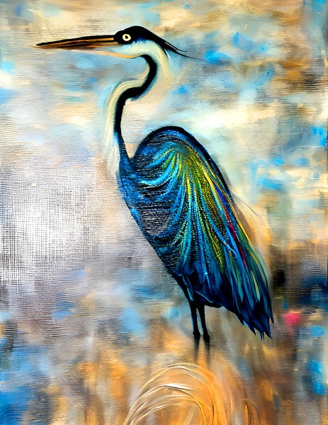 Van Gogh Heron Print