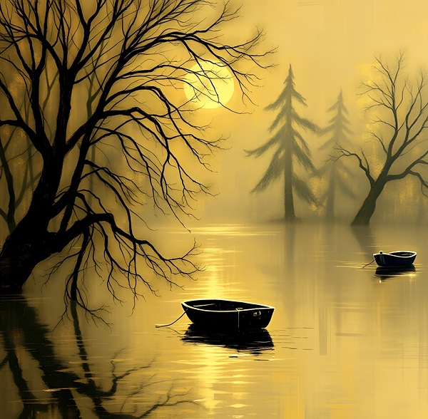 Dusk Solitude On Gold 24 4637 Print