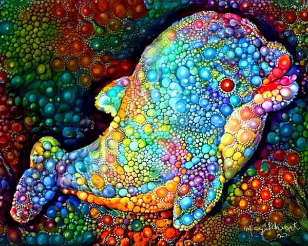 Bubbles The Baby Dolphin Print