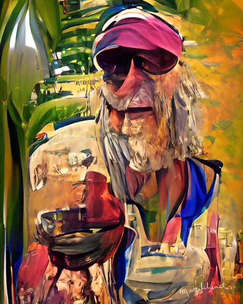 Older Guy Neapolitan Cookout Print