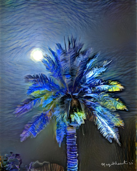 Lunar Palm Serenity Print