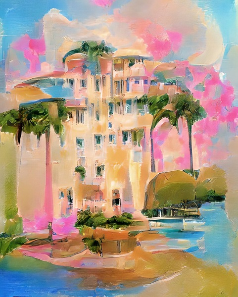 Pastel Ritz Carlton Print