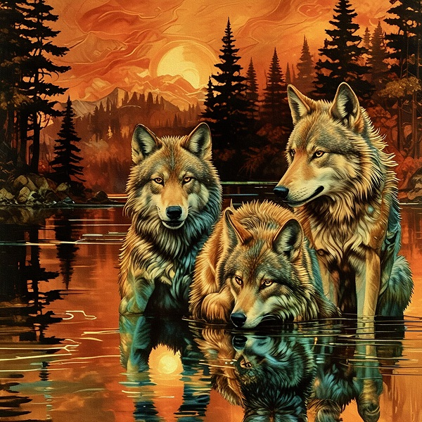Wolves On Hunt  2024 09 02 13 46 49 Print