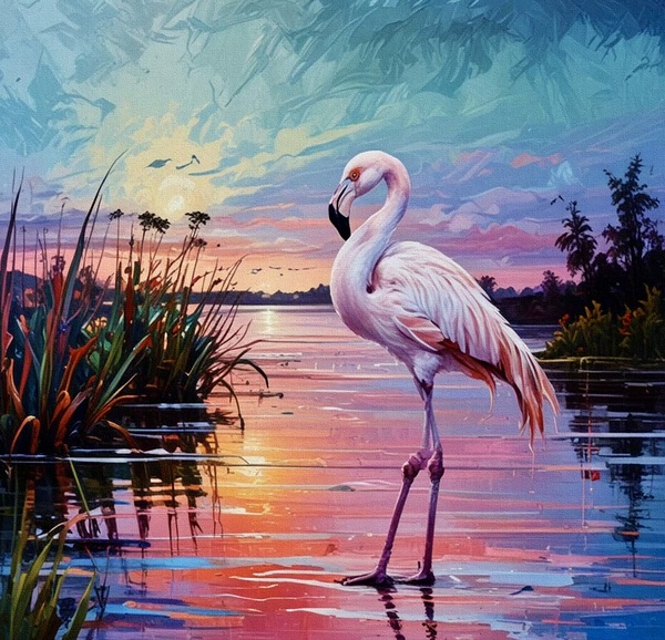 Flamingo Sunset 2024 09 13 12 06 22 Print