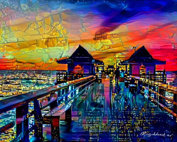 Naples Pier City Lights Print