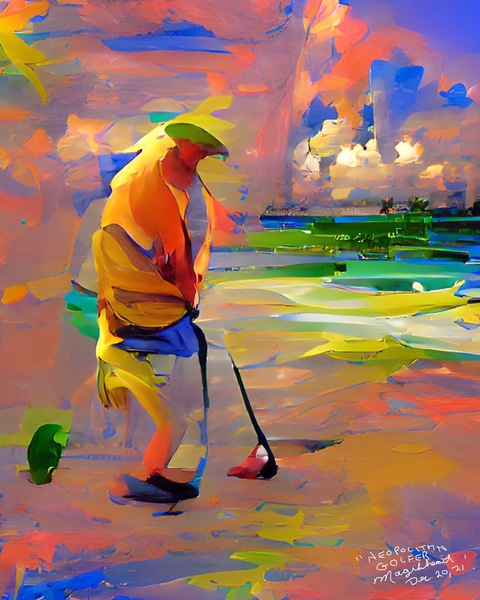 Naples Senior Golfer Print