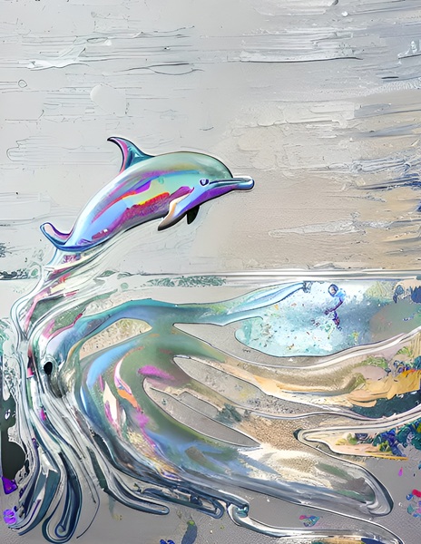 Cheerful Dolphins Print
