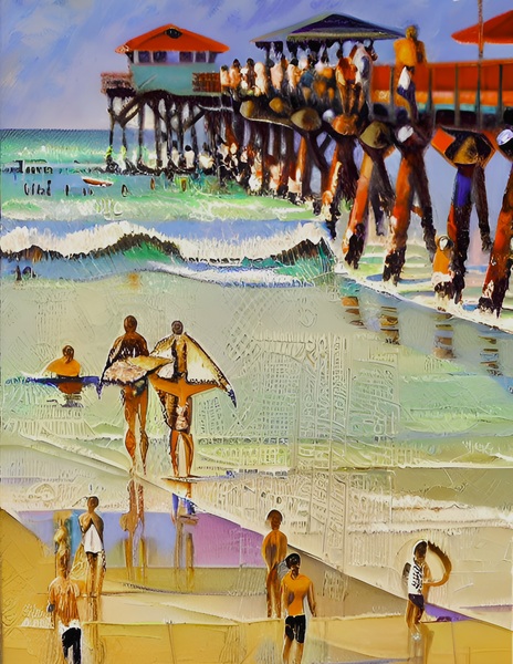 Naples Pier Beach Day Print