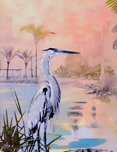 Florida Heron Print