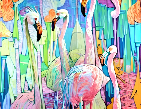 Flamingo Follies Print