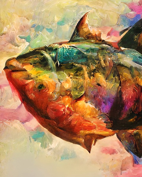 Pastel Fish Print