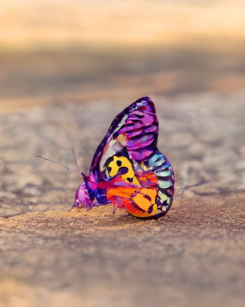 Butterfly On Beach Print