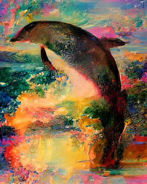 Mystical Dolphin Print
