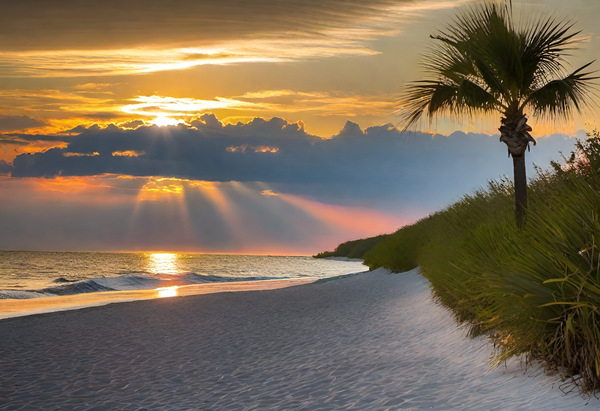Sunset Beach Glory Print
