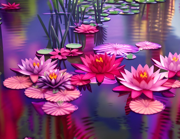 Red Lily Pad  Print