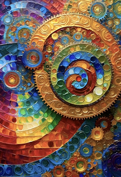 Gears Abstract Print