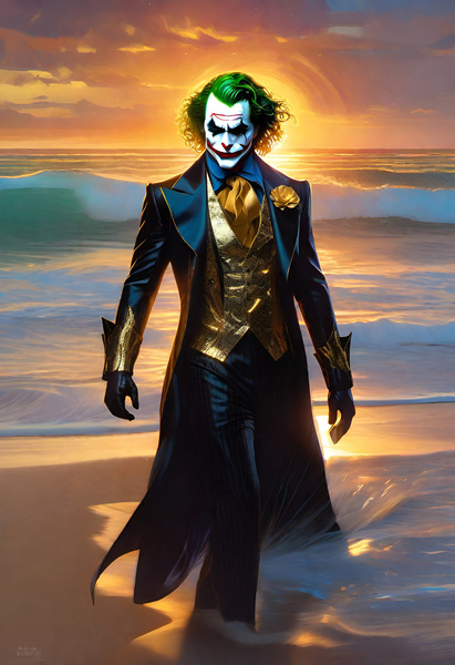 Beware Of The Joker On Naples Beach  by Magikheart