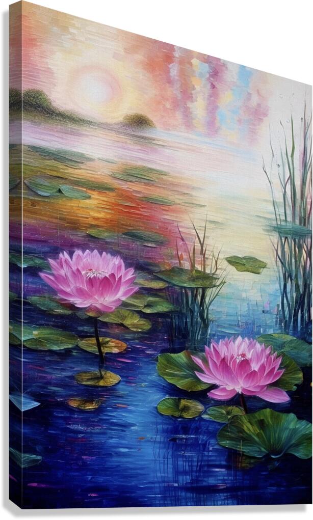 Lotus Pond 2024 07 08 15 27 37 Canvas Print