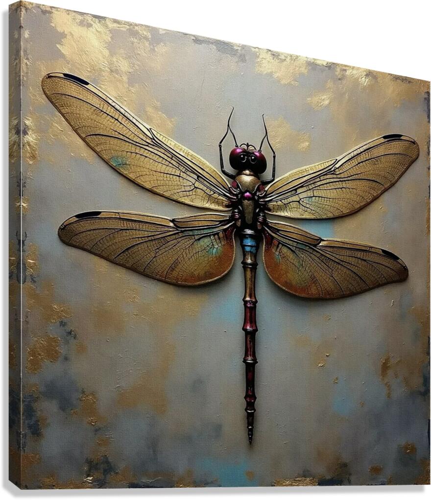 Good Luck Golden Dragonfly 2024 09 03 10 42 01 Canvas Print