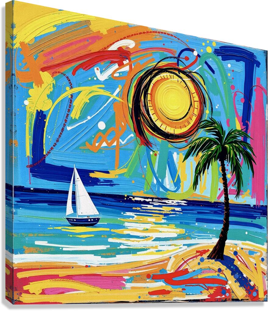 Sailboat Sunshine Dreams  2024 09 04 19 18 22 Canvas Print