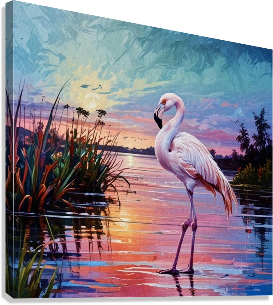 Flamingo Sunset 2024 09 13 12 06 22 Canvas Print