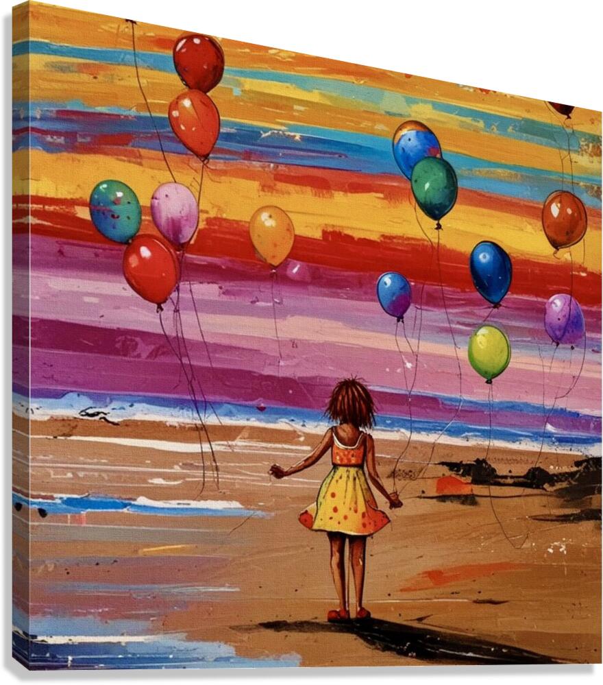 Balloons On Beach 2024 09 20 11 21 57 Canvas Print