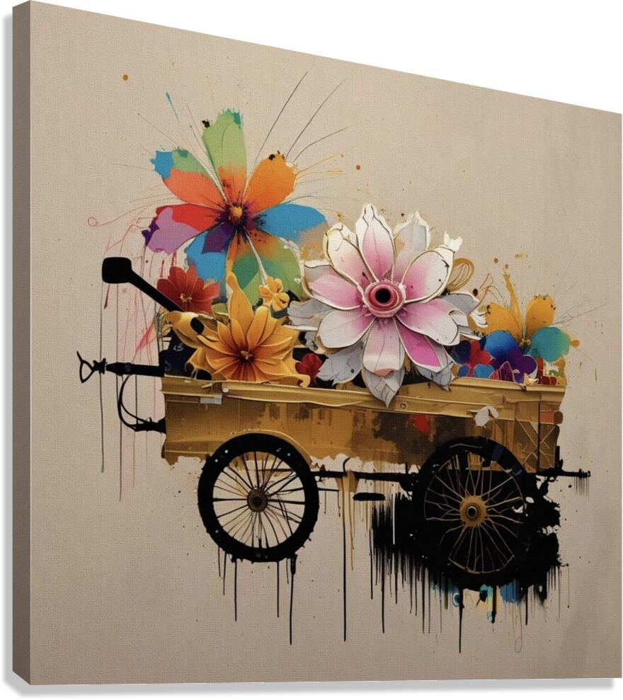 The Golden Flower Wagon2024 09 22 09 40 52 Canvas Print