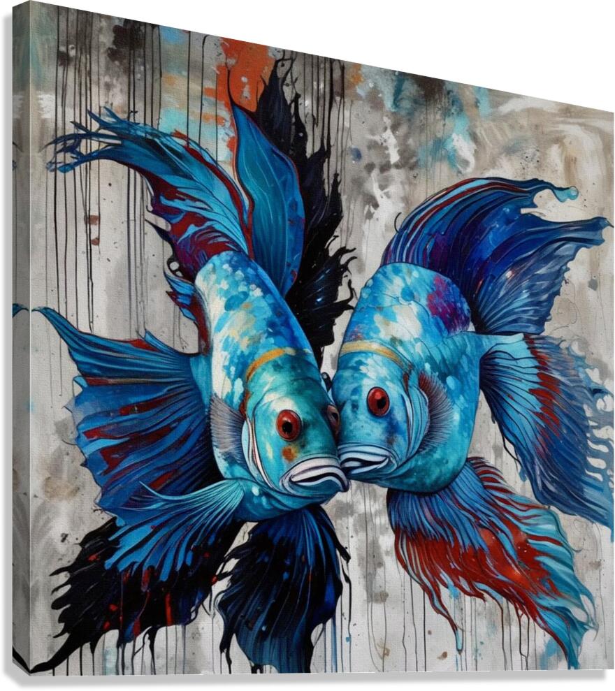 Betta Fish Intimacy 2024 09 24 15 34 31 Canvas Print