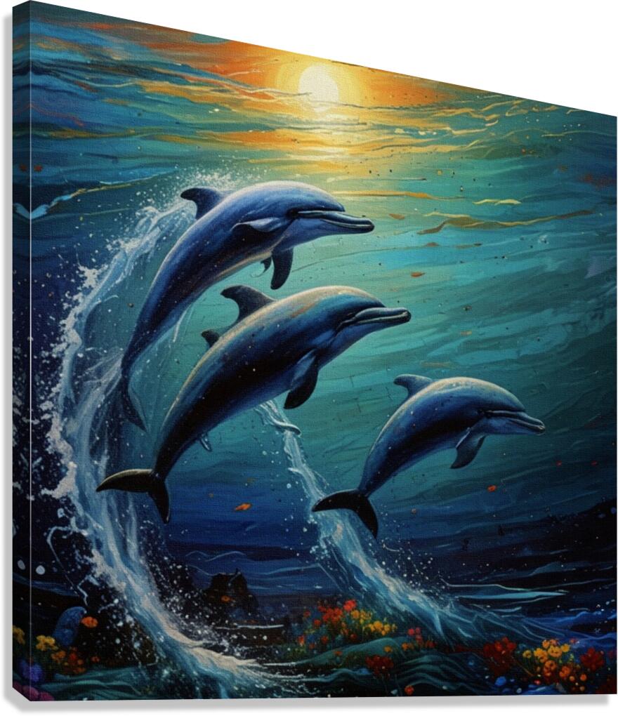 Dolphins 2025 05 20 07 32 37 Canvas Print