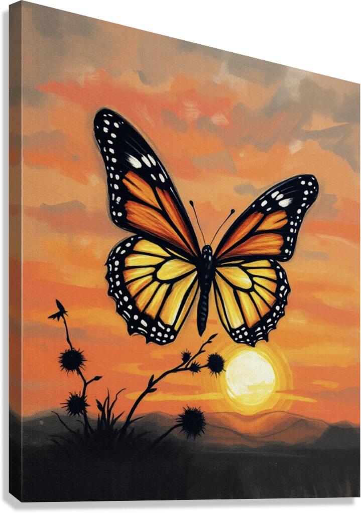 Sunset Butterfly Beauty 2025 at 9 54 18 PM Canvas Print