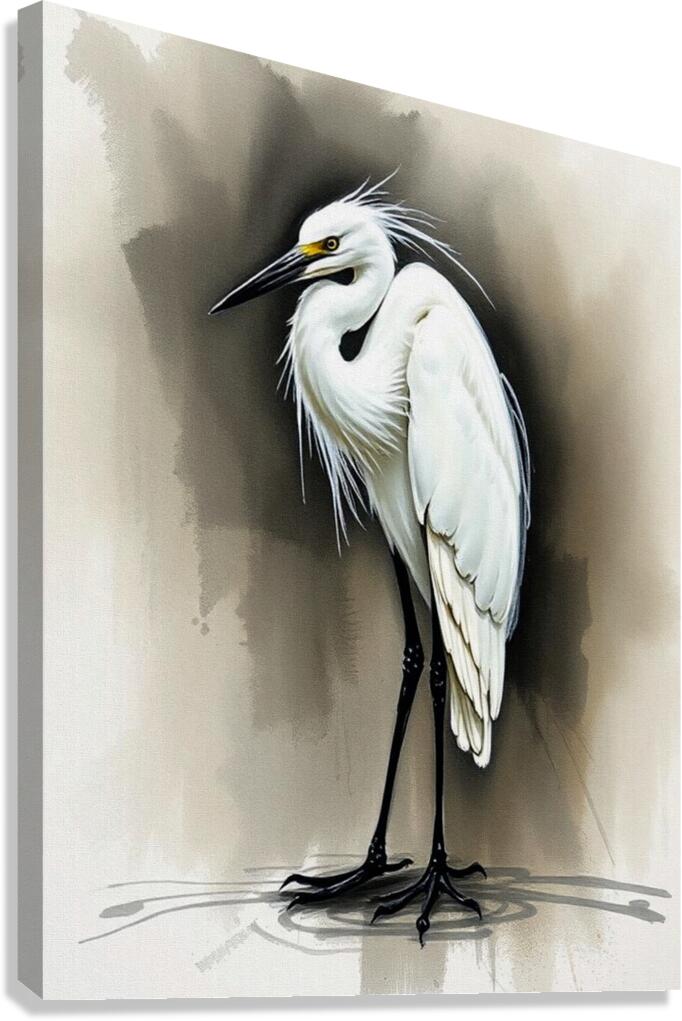 Snowy White Egret Nov 1 2025 at 9 23 22 PM Canvas Print