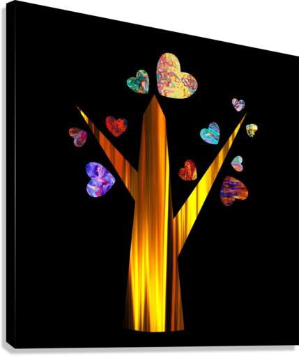 Tree Of Life Cubism Canvas Print