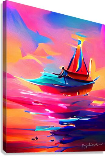 Rainbow Sailing  Canvas Print