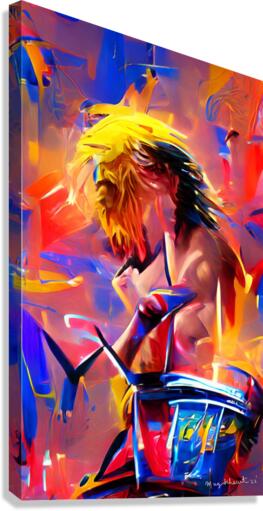 Rock Band Drummer Canvas Print