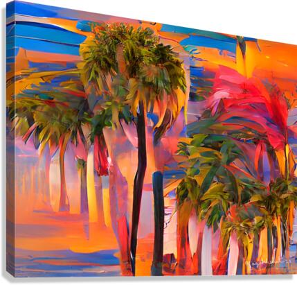 Palm Tree Art Canvas Print