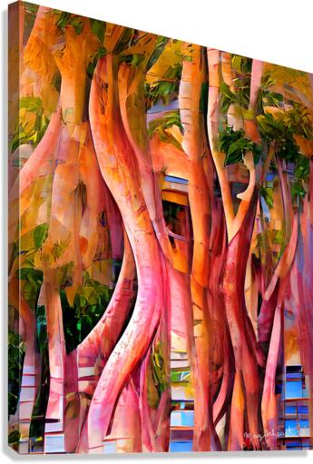 Naples Abstract Banyan Tree Canvas Print