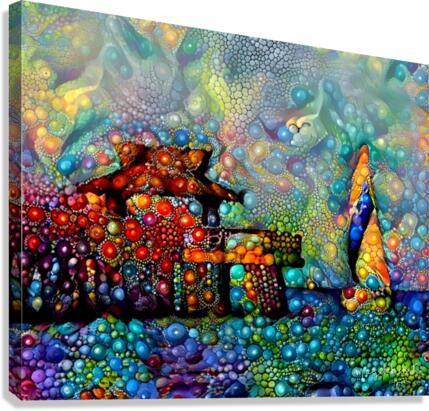 Naples Pier Bubble Burst Canvas Print